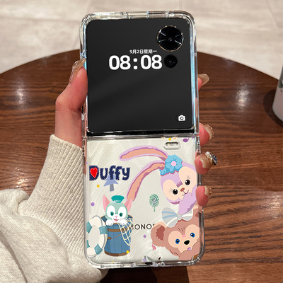 适用荣耀magicvflip2手机壳honor新款magic v flip2小折叠屏超薄透明大头星黛露全包防摔男女款硬壳保护套