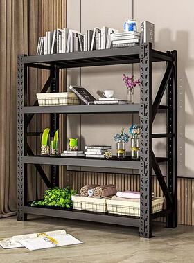 黑色货架仓储家用加厚货架多层铁架子落地仓库储物展示置物架