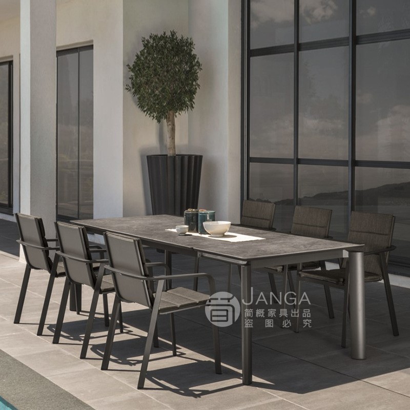 户外庭院餐桌椅别墅花园家具度假酒店防水桌椅组合阳台休闲家具