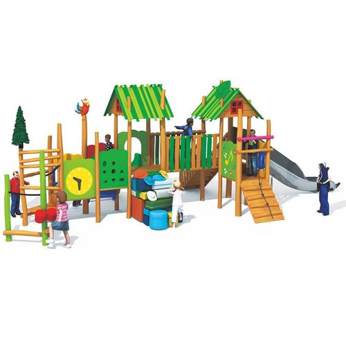 幼儿园户外木质儿童滑梯组合公园小区室外儿童玩乐区木制滑滑梯