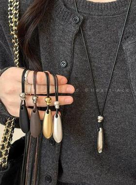 极简水滴吊坠项链女2026新款高级