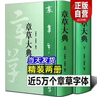 【全套2册】章草大典 上下册 章草书法字典 章草大字典中国草书书法字典大全繁体毛笔字成人练字入门技法工具书籍正版