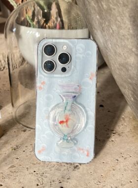 叶菽原创定制《鲤瓶》新中式国风清冷小众高级感IMD双层适用苹果17/14/15/16promax磨砂亮面iPhone秋冬手机壳