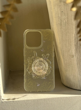 叶菽原创定制《菊禾》新中式国风清冷小众高级感IMD双层适用苹果17/14/15/16promax菊花黄色磨砂iPhone手机壳