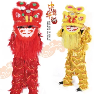 舞狮子道具单人舞狮南狮醒狮狮头服装儿童狮子头舞狮整套舞狮道具