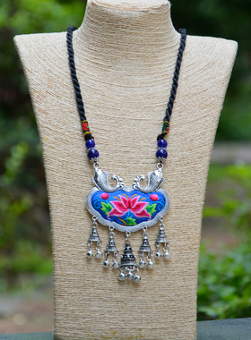 云南民族风新款老绣苗银