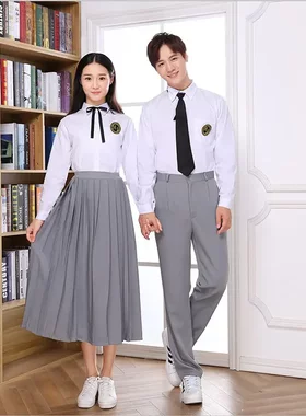 班服秋季套装学院风日系长袖衬衫