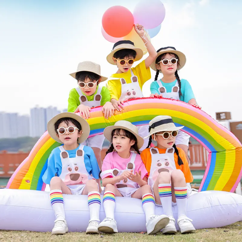 儿童男女啦啦队演出服六一幼儿园