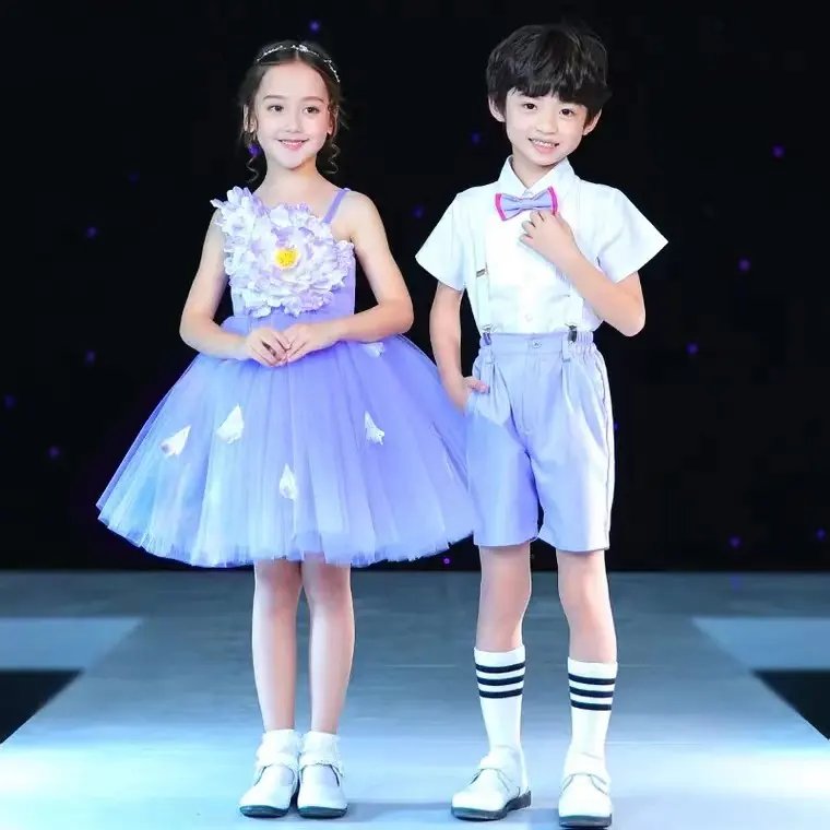 六一儿童演出服背带裤公主裙