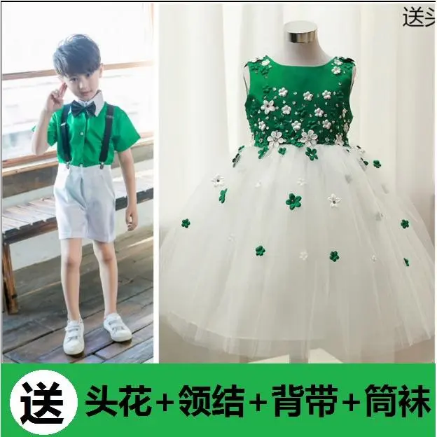 六一儿童绿色演出服环保低碳