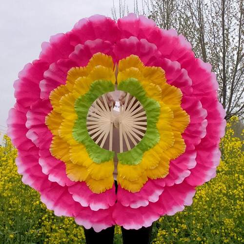 开场舞蹈牡丹花扇瓣广团