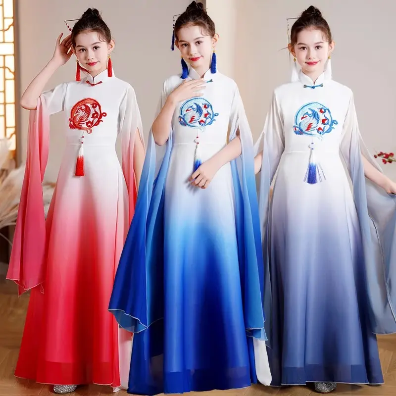 女童汉服中中大童飘逸水袖儿童