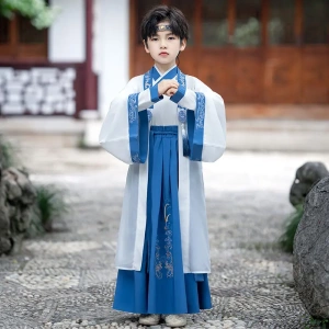 汉服男童新款夏季古装中唐装古风