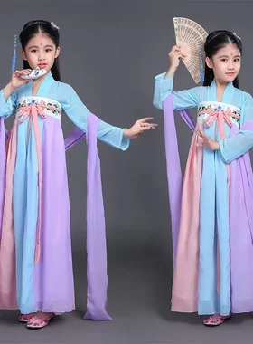 新款古装演出服汉服小孩子超仙