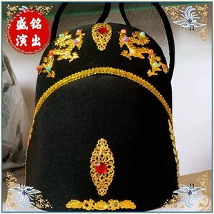 直销明制乌纱翼善冠汉服首服飞鱼服结婚新郎官帽皇帝龙帽子现货