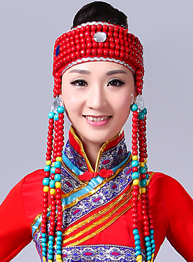 新品蒙古头饰女少数民族