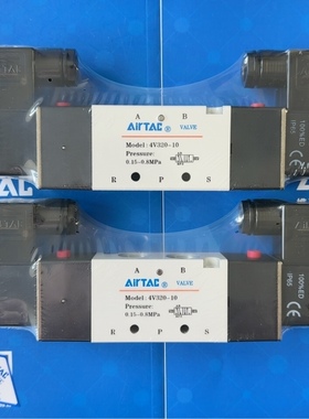 亚德客原装电磁阀4V32010A AC220V 4V32010B DC24V