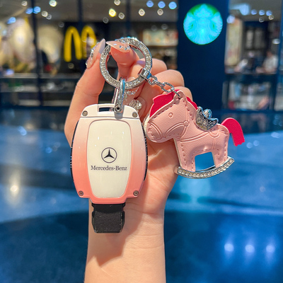 奔驰gla200钥匙套c200l扣渐变壳
