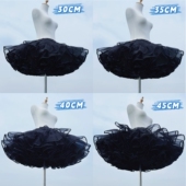 裙撑lolita无骨软纱狗短日常暴力黑色半身蓬蓬裙洛丽塔飞天鸭屁股