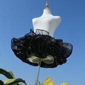 裙撑lolita短款 加蓬四层软纱撑COS蓬蓬裙洛丽塔暴力衬裙25cm黑色