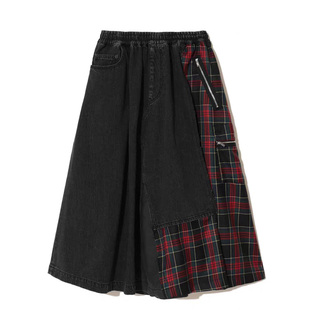 格纹拼接 25秋冬 半身裙 格子牛仔裙裤 UNDERCOVER 男女款 高桥盾