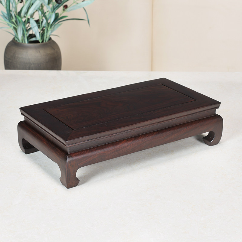 红木雕工艺品花瓶花盆瓷器佛像奇石玉石摆件实木底座长方形木托架,家居饰品,木雕,淘宝优惠券,粉丝福利购,淘宝优惠卷