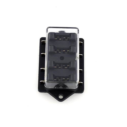 直排4路保险丝座车用小型多路保险丝座厂家直供插片式低压多路保