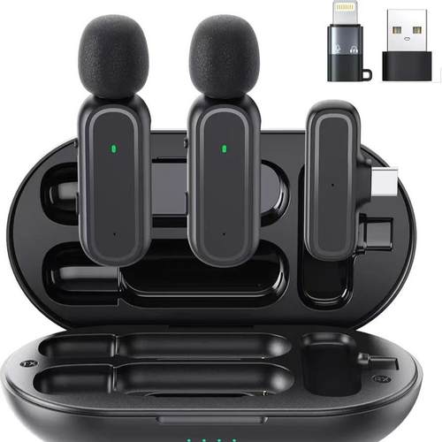 无线领夹式麦克风K60自带充电仓智能降噪清晰拾音无线迷你小话筒