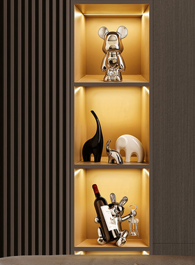 贝汉美兔子红酒架酒柜装饰品摆件轻奢客厅餐边柜玄关酒托摆设