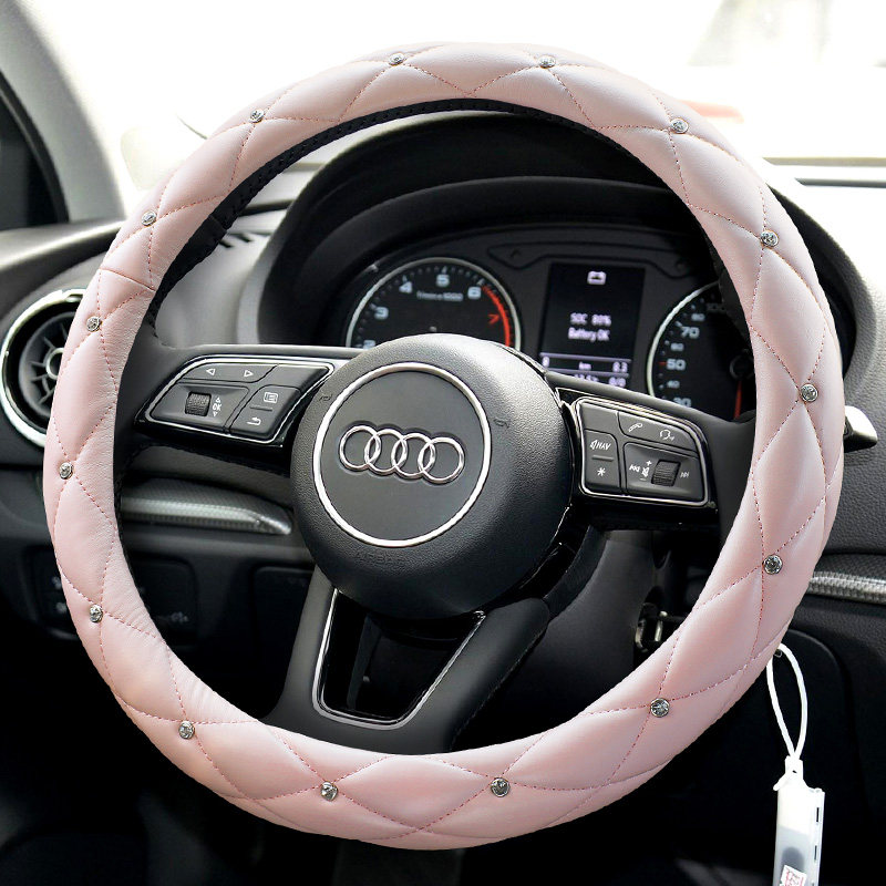 奥迪a6l a4l q5 a3 q3汽车方向盘套女士钻四季通用防滑车把套