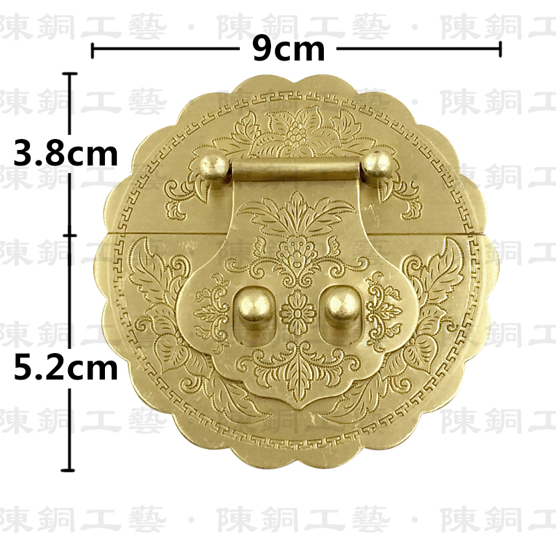 现货速发纯黄铜复古老式搭扣箱扣锁扣拉扣固定樟木箱子五金铜配件
