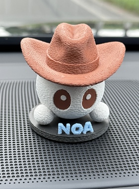 理想NOA定制3D打印理想同学NOA牛仔帽汽车中控载摆件VLA理想公仔
