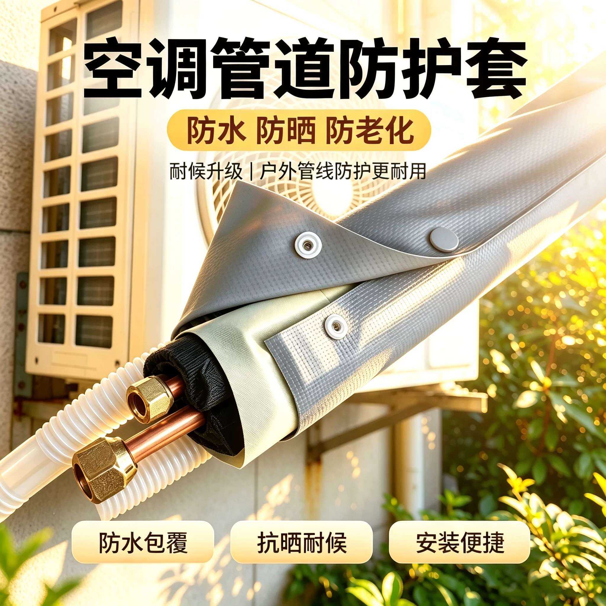 空调管保护套空调外机管子保护套空调管道保护套管防水防晒防老化