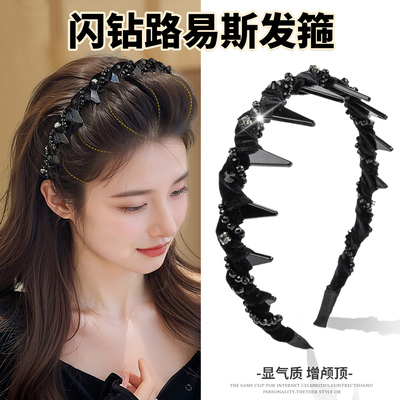 黑色高颅压发带齿发箍