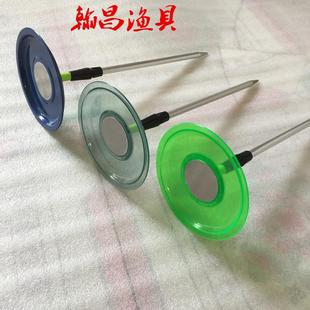 厂家拉饵盘塑料简易拉饵盘带地插强磁单盘垂钓配件