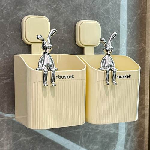 废弃洗脸巾二次收纳盒壁挂厕所卫生间洗漱台挂篮浴室洗手台置物架