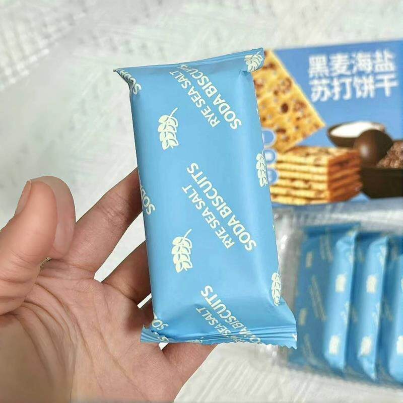 -煌记黑麦海盐苏打饼干180g咸味藜麦早餐代餐粗粮解馋休闲小零食