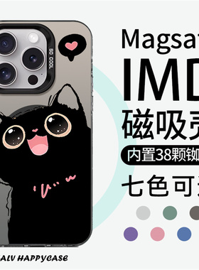 【Magsafe磁吸】可爱爱心猫咪适用于苹果17promax手机壳小米14彩银iphone15保护套13pro高级1211新款16plus