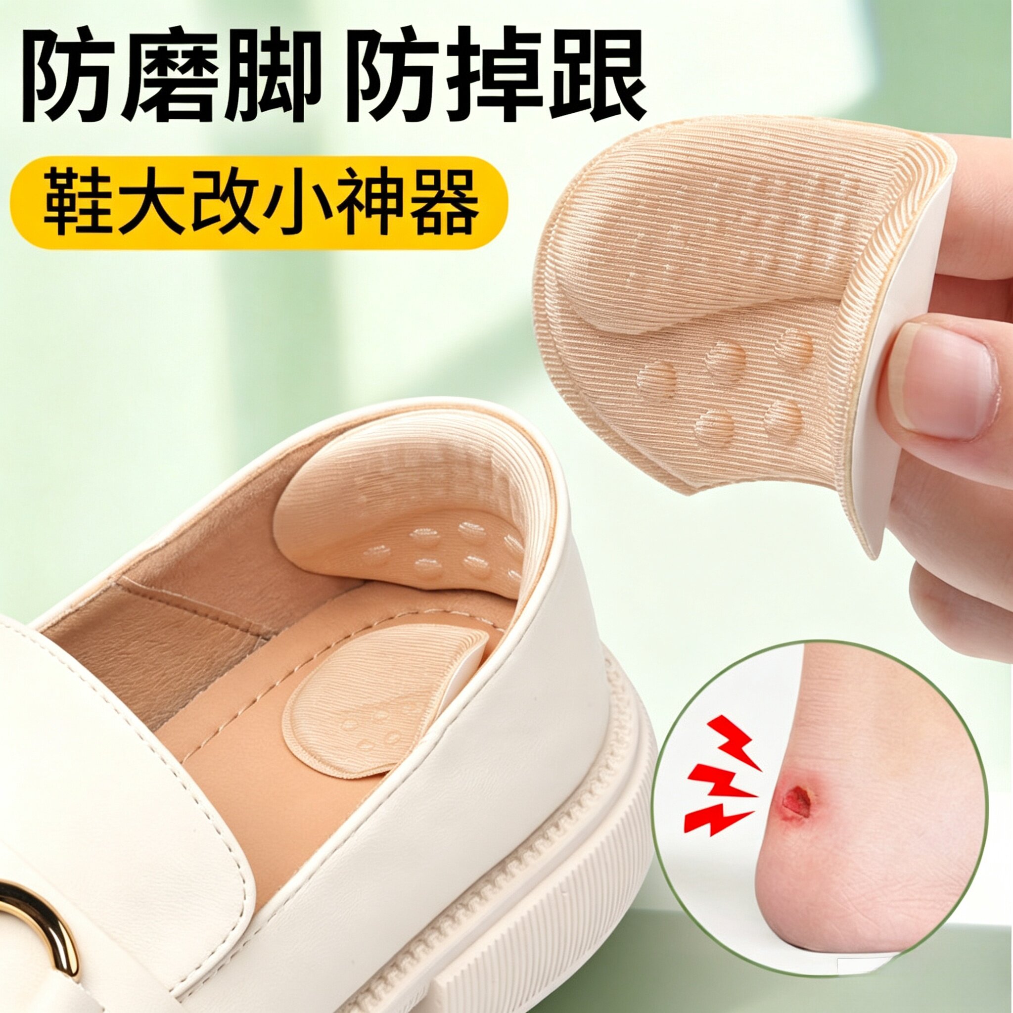 后跟贴防磨垫防掉跟可改码