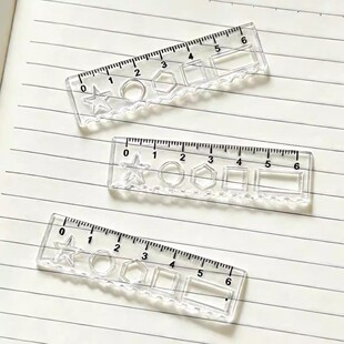 掌心尺透明迷你掌心尺学生测量直尺刻度画图亚克力多功能小尺子