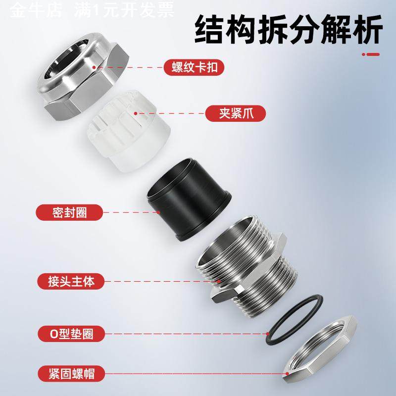 M8不锈钢304电缆线防水接头PG9金属格葛兰头固定锁紧头填料函,五金/工具,绝缘金属电导管及接头,淘宝优惠券,粉丝福利购,淘宝优惠卷