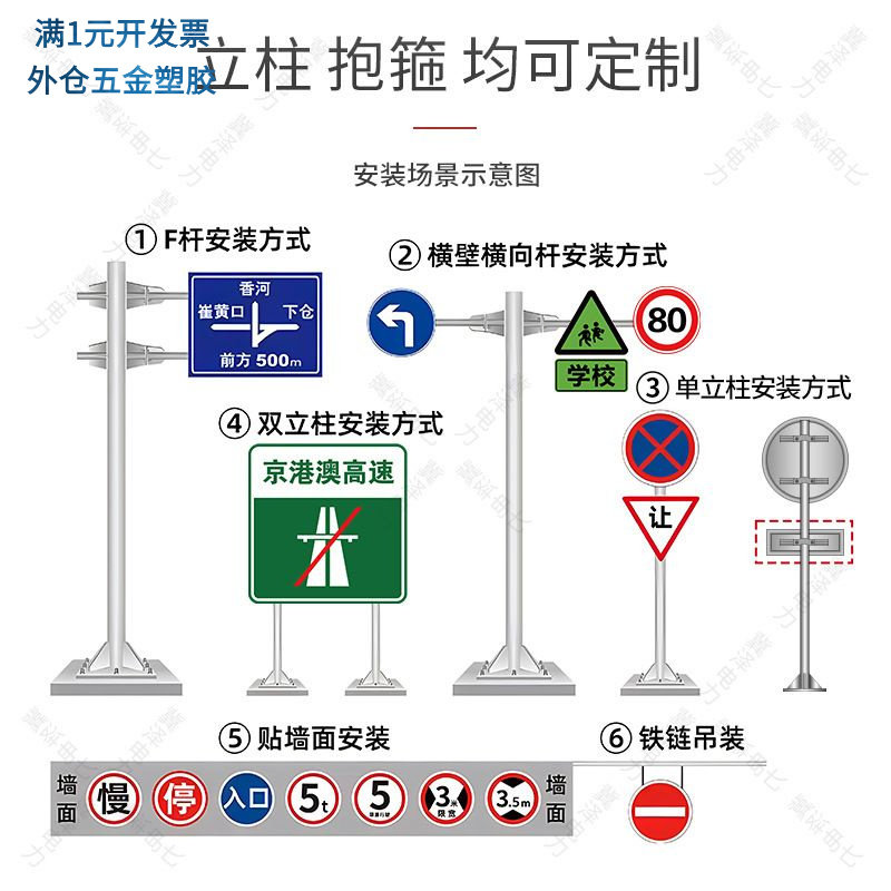 全路段禁止停车违停抓拍标志牌禁