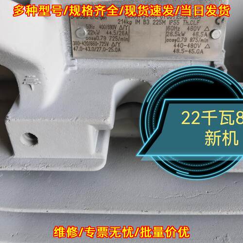 1LA52238AB60-Z 三相铝壳电机 22千瓦8极轴径60mm转速725议价维修