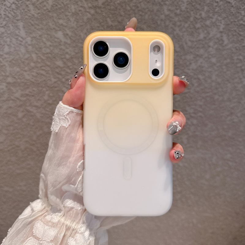 适用苹果17手机壳iPhone16promax果冻二合一渐变磁吸壳15Plus轻薄