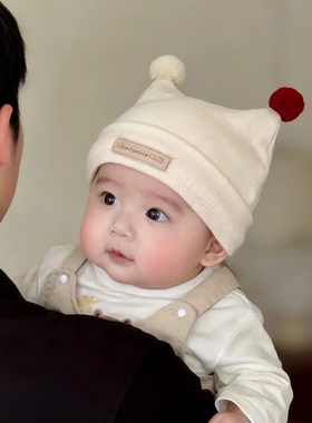 婴幼儿帽子秋冬款保暖防风护囟门胎帽男孩女宝宝小月龄可爱套头帽