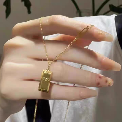 金包银暴富小金砖吊坠女高级轻奢