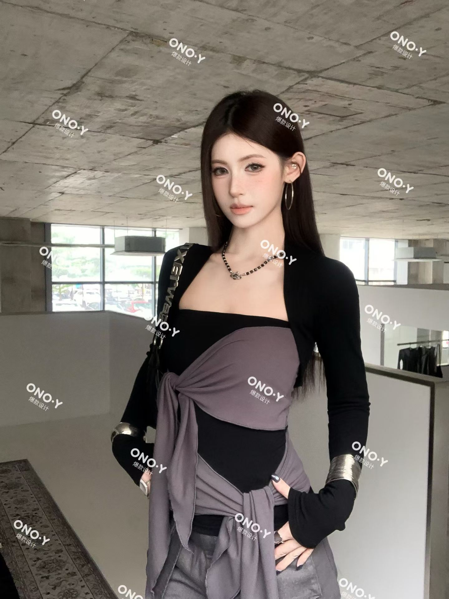 2026早秋新款韩版时尚百搭套装女修身显瘦长袖上衣休闲裤两件套
