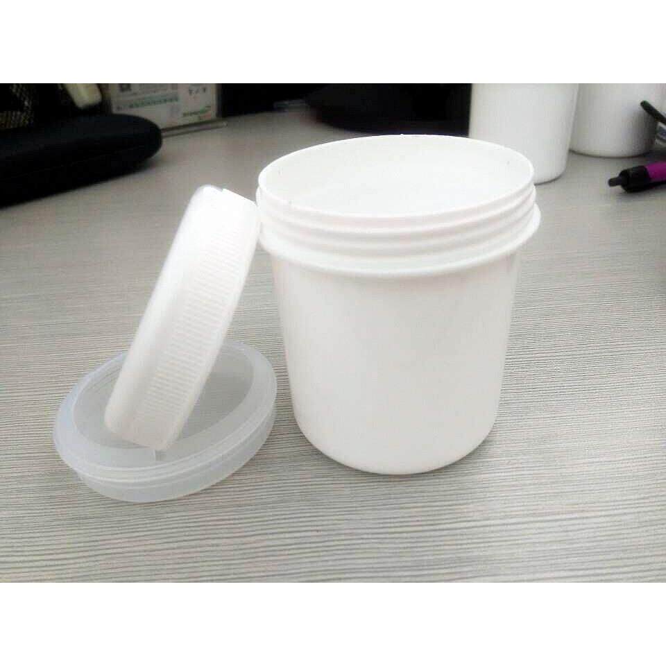 锡膏瓶500g加厚有内盖直身瓶PP直筒瓶塑料罐150ML/毫升大口罐白色