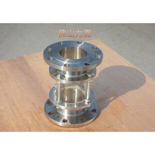 不锈钢304玻璃法兰长视盅 扁视镜 管道窥视镜 压力视镜DN25-DN150