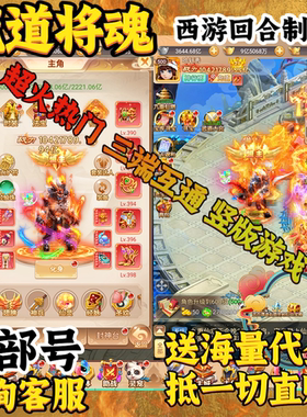 代金版武道将魂西游回合制手游内部福利号苹果安卓非单机GM游戏